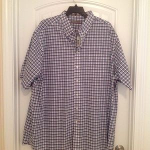 Purple, Gray, and Green Plaid Shirt. 3XT.