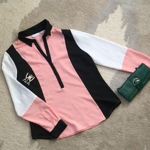 Color blocked dress shirt