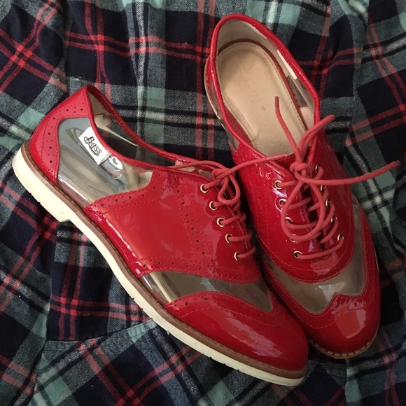 Red/Clear Bass Maebird by Rachel Antonoff Oxfords