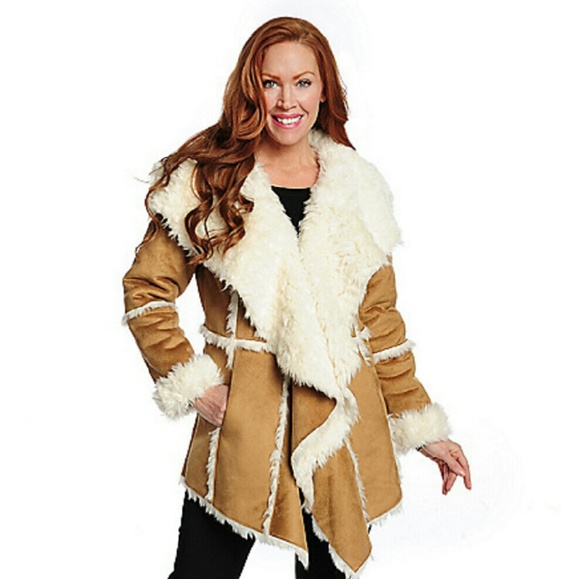 TRADING WELCOME Donna Salyers Faux Shearling Coat