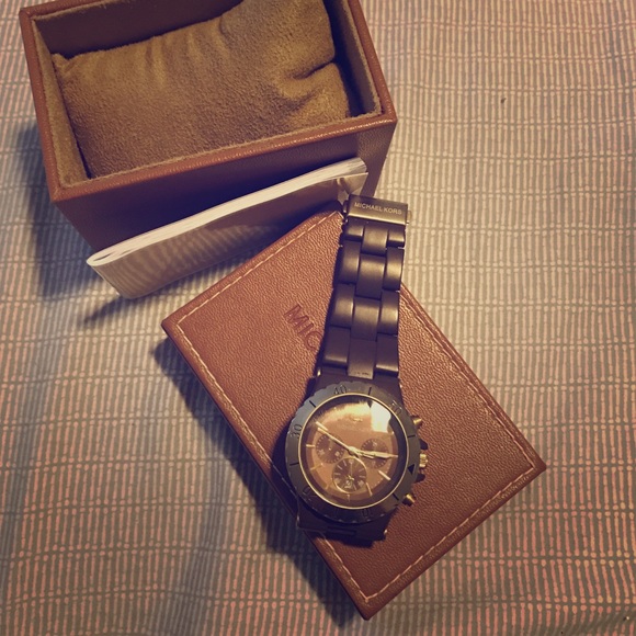 MK brown / gold watch