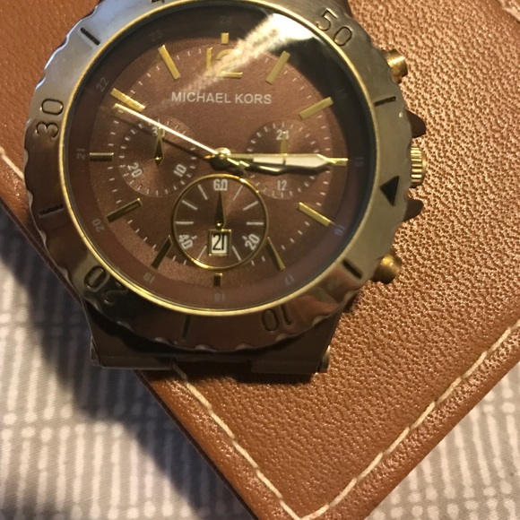 MK brown / gold watch main image 4