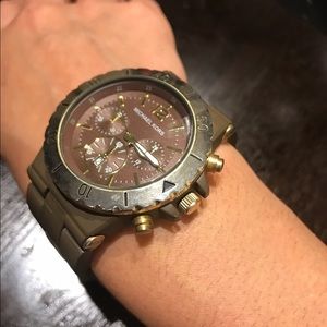 MK brown / gold watch