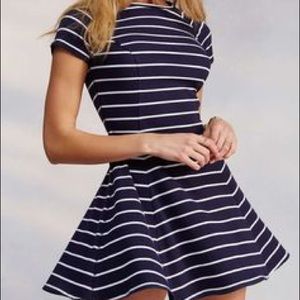 navy and white stripe BDG dress