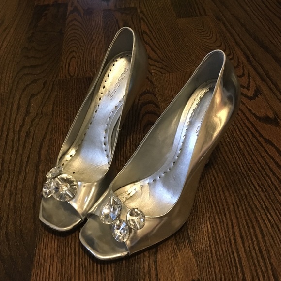 Silver BCBGgirls high heels