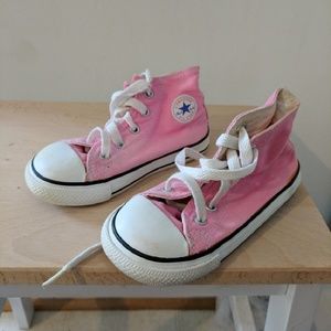 Converse toddler girls high tops size 8