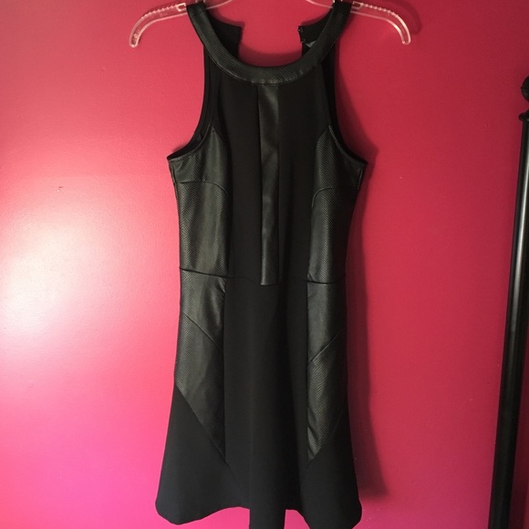 Black mock neck dress