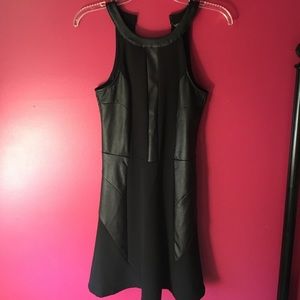 Black mock neck dress