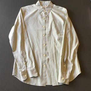 J. Crew Green and white Button Up