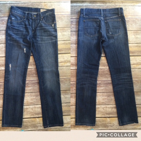 GAP Distressed Dark Wash Skinny Jeans - Picture 2 of 4