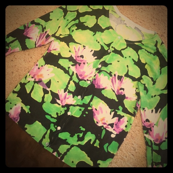 Floral 3/4 length cardigan