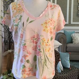 Pretty in pink floral T