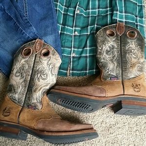 Real Leather Cowboy Boots