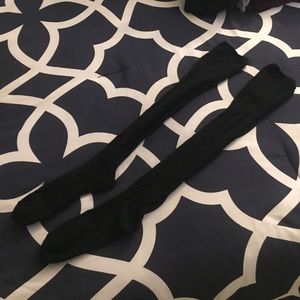 Black Knee High Socks