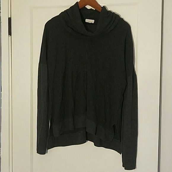 Cowl neck bat wing sweater