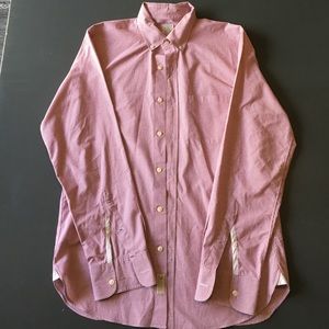 J. Crew Red and White Button Up