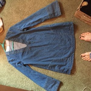 Blue jean long sleeve dress