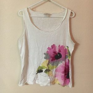 Large, LOFT tank top with flower and sequins.
