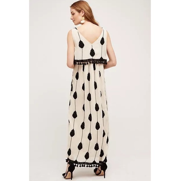 Anthropologie Embroidered Medallion Maxi Dress Sz 0 Retail $268 NWT - Picture 4 of 8