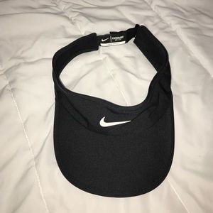 Featherlight black, red dri-fit.