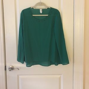 Green blouse