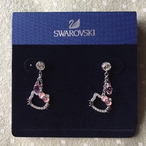 Swarovski crystal Hello Kitty earrings