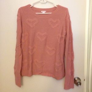 Soft acrylic hearts sweater