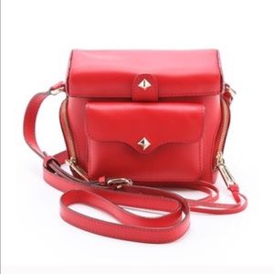 Rebecca Minkoff red camera bag purse