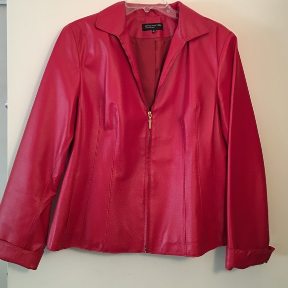 Red leather jacket