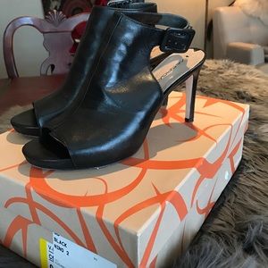 Via Spiga Black Sling Back Heels