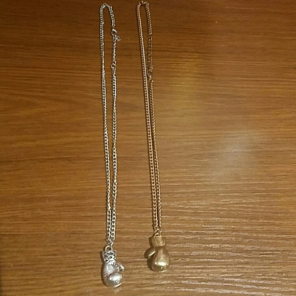 2 "boxing glove" necklaces