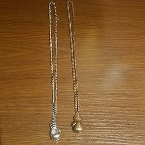2 "boxing glove" necklaces
