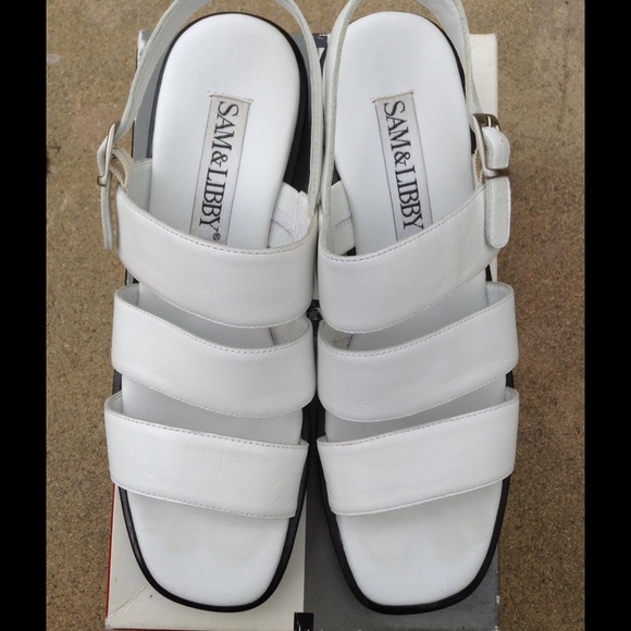 SOLD! Sam & Libby white sandals. - Picture 1 of 3