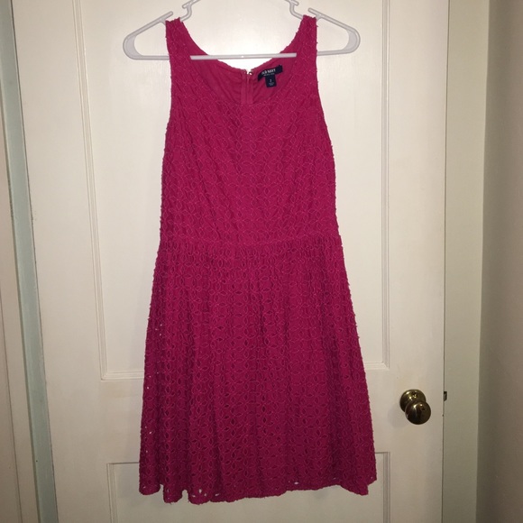 Pink eyelet dress