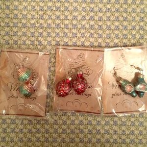 3 FOR THE PRICE OF 1!! Vintage Glass Earrings