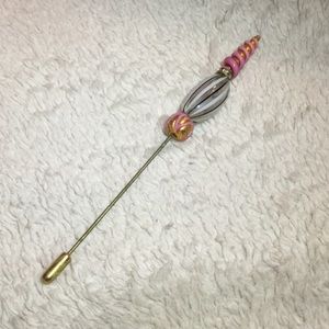 Blown Glass Antique and Faux Pearl Hat Pins