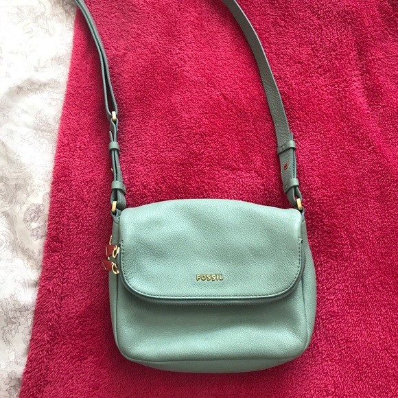 Turquoise Fossil Crossbody Bag