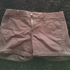 Burgundy midi shorts