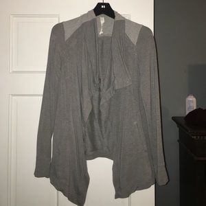 Lululemon gray open draped cardigan