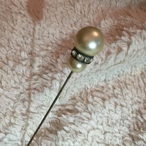 Vintage Faux Pearl Hat Pin