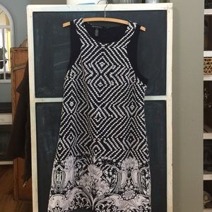 Navy and white dress