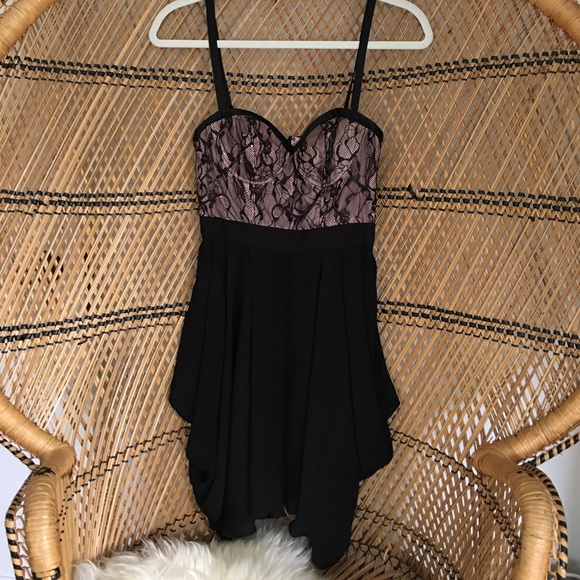 bebe Dresses & Skirts - Bebe Lace Pink and Black Dress bebe Dresses & Skirts - Bebe Lace Pink and Black Dress