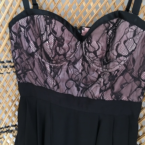 bebe Dresses - Bebe Lace Pink and Black Dress bebe Dresses - Bebe Lace Pink and Black Dress
