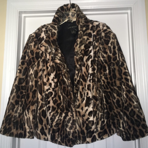 Lane Bryant soft leopard print button up jacket