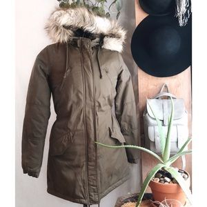 AEO Army Green Parka Coat
