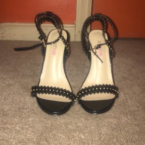 Just fab black heels and extra heel soles