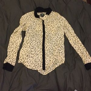 Anthropologie Maeve Polka Dot Blouse