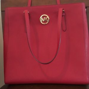 Michael KORS Red Leather Satchel
