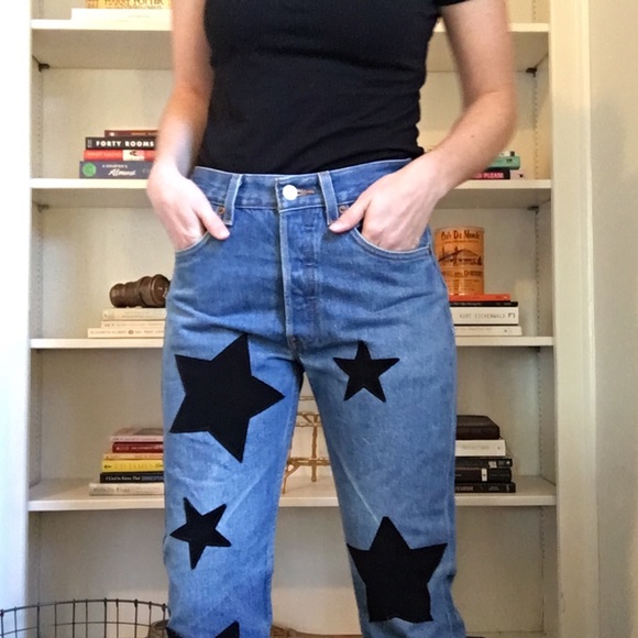 Nasty Gal/After Party Levi's w/ suede star detail