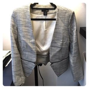 Gray Tweed Aqua Blazer